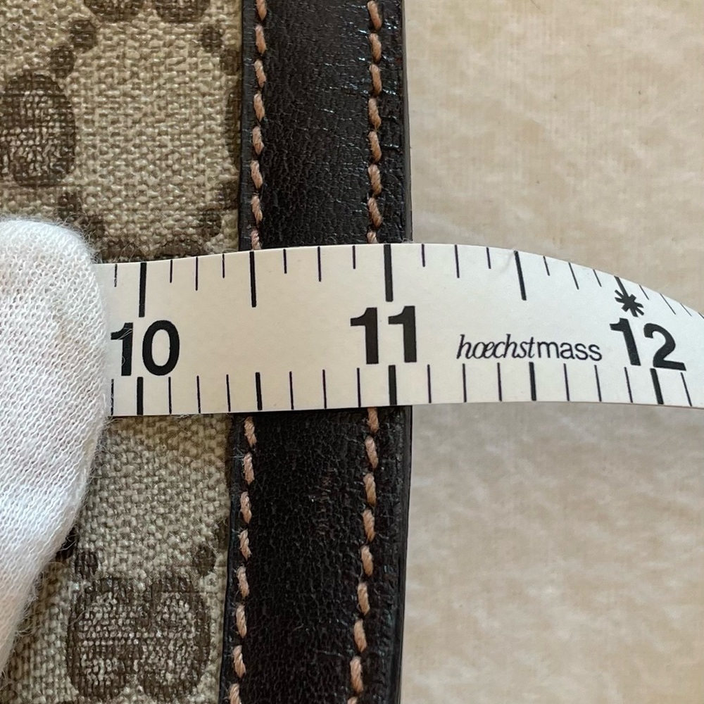 Gucci Beautiful Authentic Vintage Tan Monogram Clutch/Makeup Bag fr Gucci Parfum - Picture 13 of 15